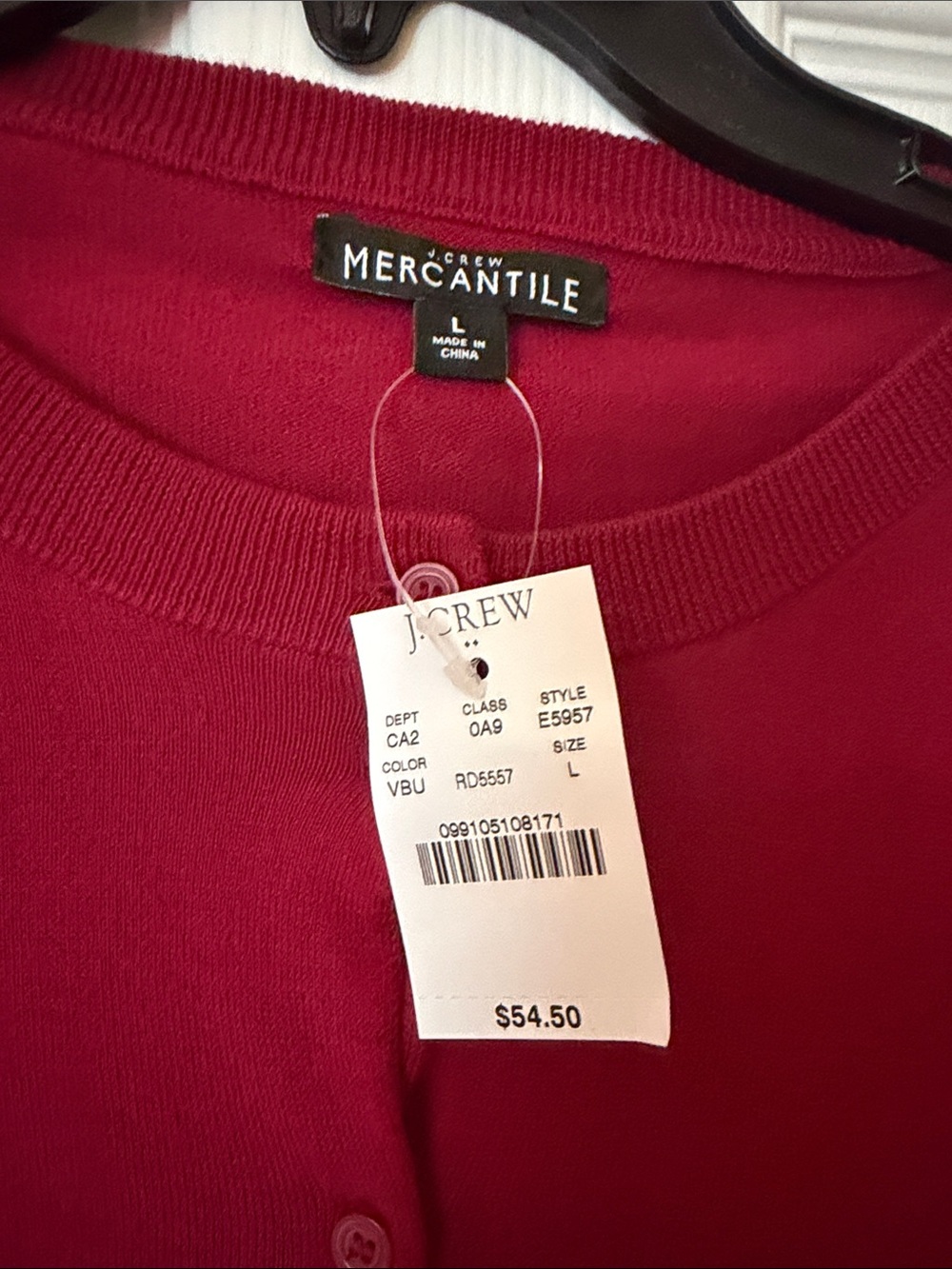 NWT J CREW Women's Red Button-Front Cardigan Sweater - Picture 2 of 4